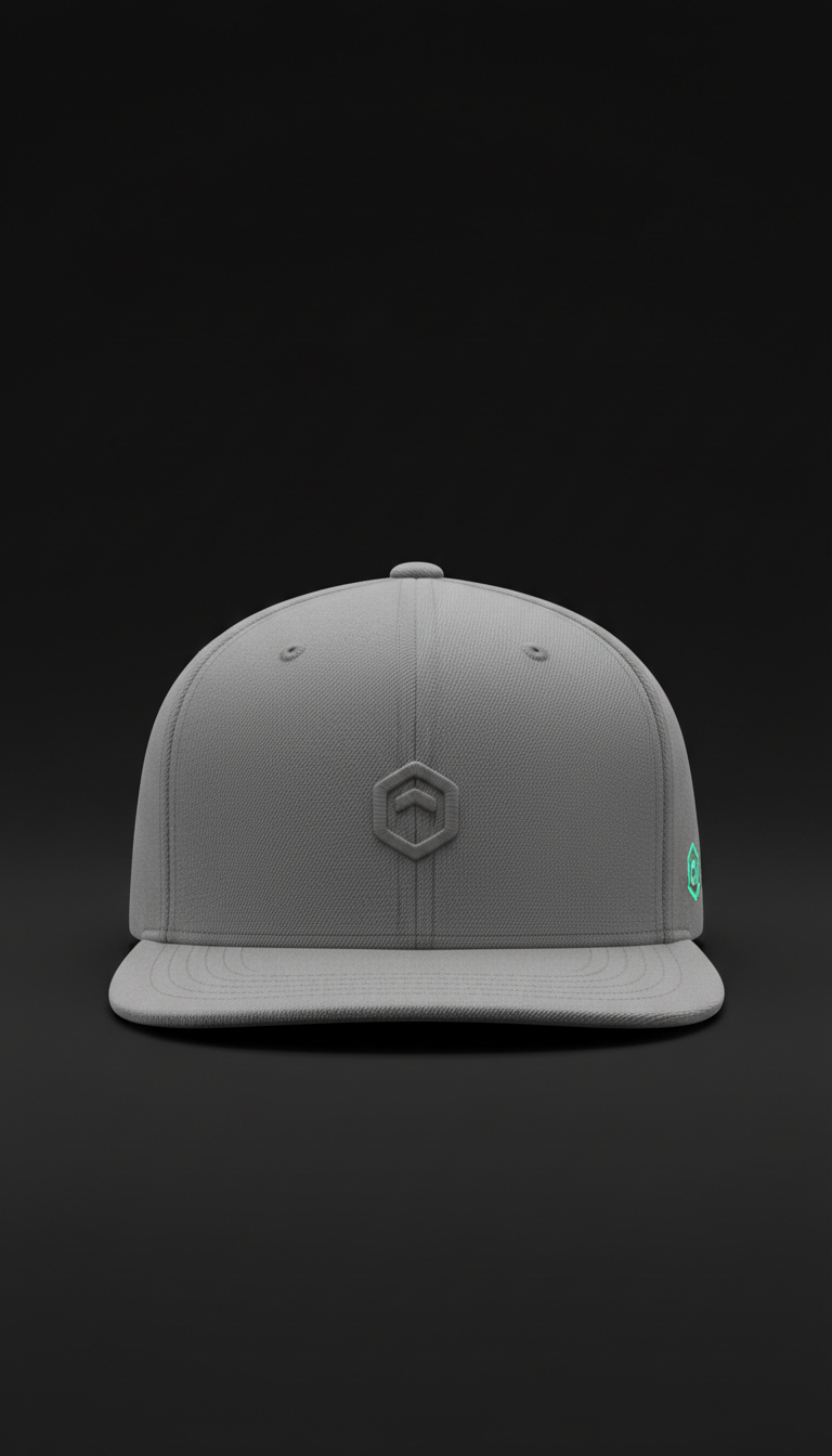 Snapback Hat With Glitched Logo
